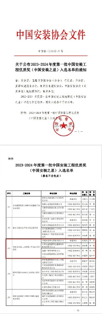 喜報！成功摘“星”！公司監(jiān)理的項目斬獲中國安裝工程優(yōu)質獎